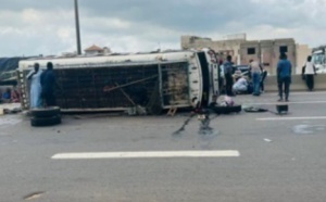 Autoroute: Un car Ndiaga Ndiaye se renverse et fait plusieurs blessés