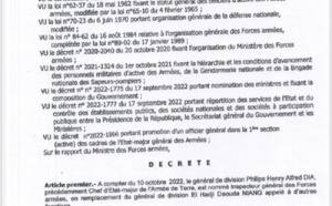 Armée Sénégalaise-Nouvelles nominations : Promu général de division, Philipe Henry Alfred Dia, devient inspecteur général des forces armées