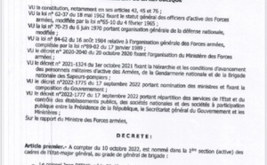 Armée Sénégalaise-Nouvelles nominations : le colonel Jean Diemé promu général de Brigade