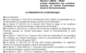 Cese : Quarante-cinq conseillers nommés par le Président Macky Sall