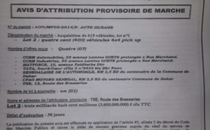 TSE de Cheikh Amar gagne la confiance de l'ARMP sur un marché de 400 véhicules de 3,8 milliards 