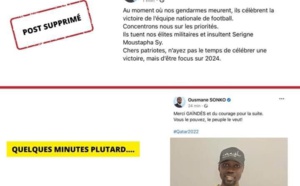 Tweet controversé: Ousmane Sonko s'indigne de la célébration de la victoire des Lions avant de les...féliciter