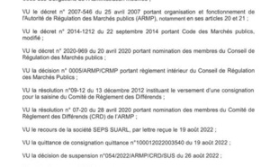 Travaux d'entretien et d'amélioration de la piste Digane/Dysangou : L'ARMP ordonne la suspension de la procédure de passation du marché