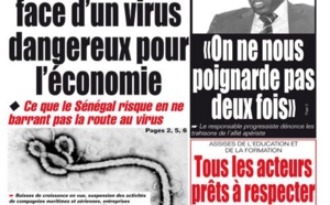 A la Une du Journal Le Populaire du lundi 01 septembre 2014