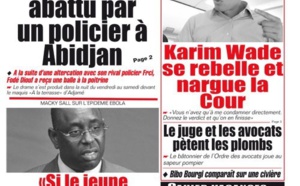 A la Une du Journal Le Populaire du mardi 02 septembre 2014
