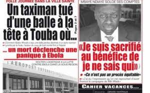 A la Une du Journal Le Populaire du mardi 09 septembre 2014