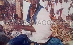Yakhya Diop "Yékini" au début de sa carrière dans son village