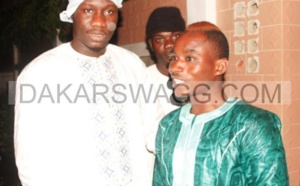 Ouzin Keita au baptême du fils d’Amady Badiane en compagnie d’Ameth thiou
