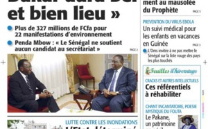 A la Une du Journal Le Soleil du vendredi 19 septembre 2014