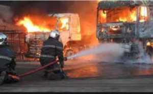 Kaffrine: Deux camions remplis de foin ont pris feu, ce dimanche
