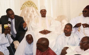 Les images exclusives de la visite du Président Macky Sall chez Serigne Bass Abdou Khadre à Sacré Cœur