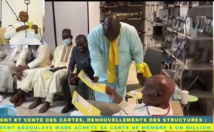 Placement des cartes et renouvellement du PDS : Wade-père se tape une carte à 1 million FCfa et galvanise les troupes