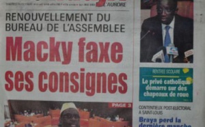A la Une du Journal Walfadjri du vendredi 10 octobre 2014