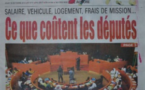 A la Une du Journal Walfadjri du jeudi 16 octobre 2014