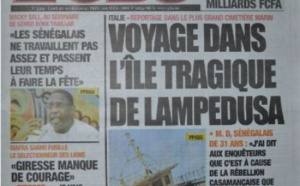 A la Une du Journal L'Observateur du lundi 20 octobre 2014