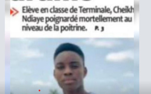 Foyer des jeunes de Médina Sabakh: Cheikh Ndiaye poignardé à mort