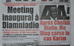 A la Une du Journal Le Populaire du vendredi 24 octobre 2014