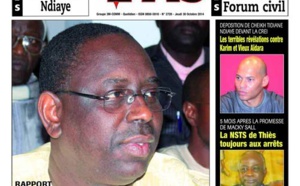 A la Une du Journal L'As du jeudi 30 octobre 2014
