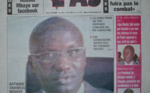 A la Une du Journal L'As du mercredi 05 novembre 2014
