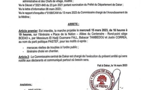 Interdiction de la marche de Pastef: Les raisons évoquées par le Préfet…