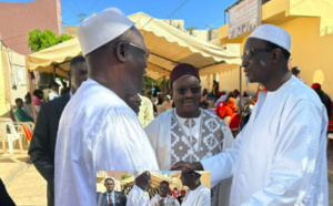 En condoléances chez la famille de Palla Samb : Poignée de mains et échanges entre Amadou Bâ et Khalifa Sall