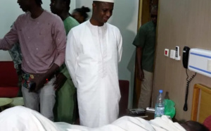 Hôpital Principal de Dakar : Le Ministre de l'Intérieur Antoine Diome au chevet de la cadreuse du site Letemoinweb