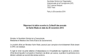 La partie civile répond aux avocats de Karim : Me Bourdon et Cie saisissent Diouf et démontent les accusations de Wade-fils (Document)