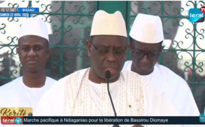Prière de Korité à la Grande mosquée de Dakar: Le Président Macky Sall a formulé des vœux de paix aux Sénégalais