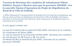 Dépollution de la ville de Dakar : L'Onas procédera à la déconnexion de l’ancienne usine d’épuration de Cambérène pour connecter la nouvelle