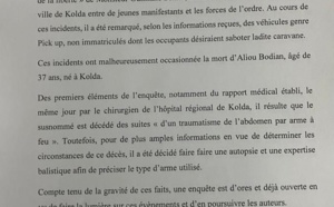 Incidents de la Caravane de la Liberté d'Ousmane Sonko: Les précisions du Procureur de la République du Tribunal de Grande Instance de Kolda