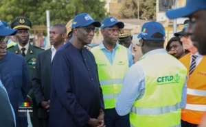 Photos : Amadou Bâ, Premier ministre, en visite des chantiers du BRT