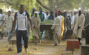 Photos - Tambacounda: Le Président du Conseil Constitutionnel Cheikh Tidiane Diakhaté porté en terre