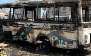 Thiès : Trois bus Tata incendiés au cocktail molotov
