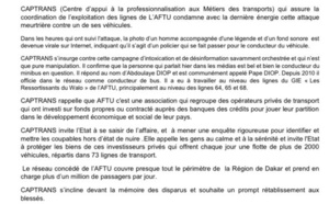 "Le chauffeur du bus attaqué, est un policier": CAPTRANS s’insurge contre "cette campagne d’intoxication" et de désinformation