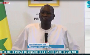 Ismaïla Madior Fall, Garde des Sceaux: « L’avocat d’Ousmane Sonko a été arrêté sur la base d’un mandat d’arrêt international »