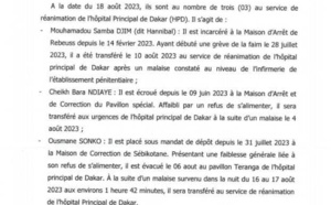 Situation des détenus hospitalisés: L’administration pénitentiaire s’explique et précise...