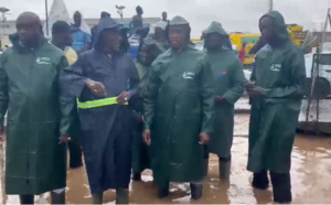Touba: Serigne Mbaye Thiam et d’autres responsables visitent les ouvrages de production d'eau et le système d'évaluation des eaux pluviales