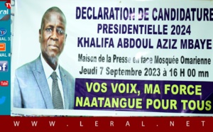 Présidentielle 2024: Khalifa Abdou Aziz Mbaye, président du mouvement Futuresen, a fait sa déclaration sa candidature, ce jeudi