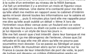 Troublante révélation : Quand le port du voile dérange et se voit banni à NSIA banque