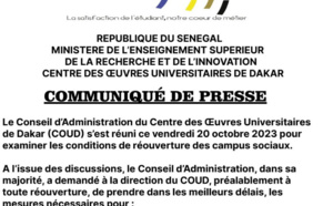 Coud : Examen des conditions de réouverture des campus sociaux