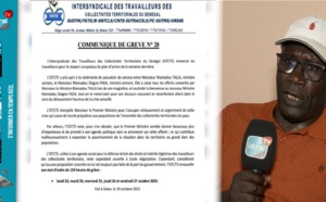 Non-respect du protocole d'accord: L'intersyndicale des travailleurs des collectivités territoriales lance son vingtième plan d'action, ce lundi