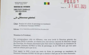 Parrainages d'Ousmane Sonko / Après l’injonction de la Cena : La DGE campe sur son refus