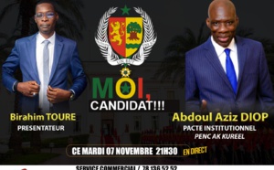 Leral TV: L’émission politique, “MOI, CANDIDAT !!!”, recevra Abdoul Aziz Diop, président du Pacte institutionnel « Penc Ak Kureel », ce mardi