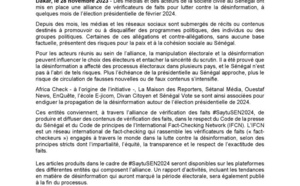 Présidentielle de 2024: Alliance de vérification des faits, « Seytou Sen2024 », lancée
