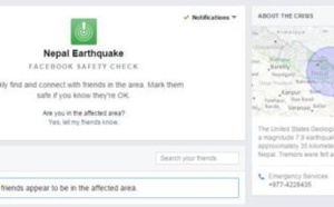 Facebook &amp; Google apportent leur contribution pour le tremblement de terre au Népal 