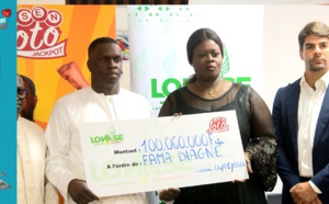 LONASE / Remise d'un chèque de 100 millions 60 mille FCfa à Fama Diagne : Engagement envers les gagnants et soutien à la CAN