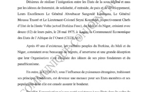 Diplomatie-Afrique de l’Ouest : Burkina Faso, le Mali et le Niger quittent la CEDEAO