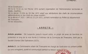 Le Préfet de Tivaouane suspend le projet de pose de protection barrières le long de la voie ferrée par GCO.