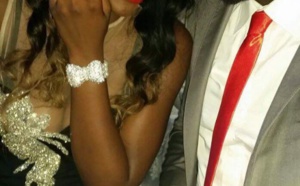 Le mannequin Baye Bia et sa femme à la soirée des Cauris d’or 2015