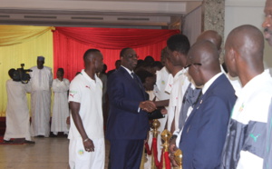 Les images de la réception des Lionceaux par Macky Sall au Palais de la République